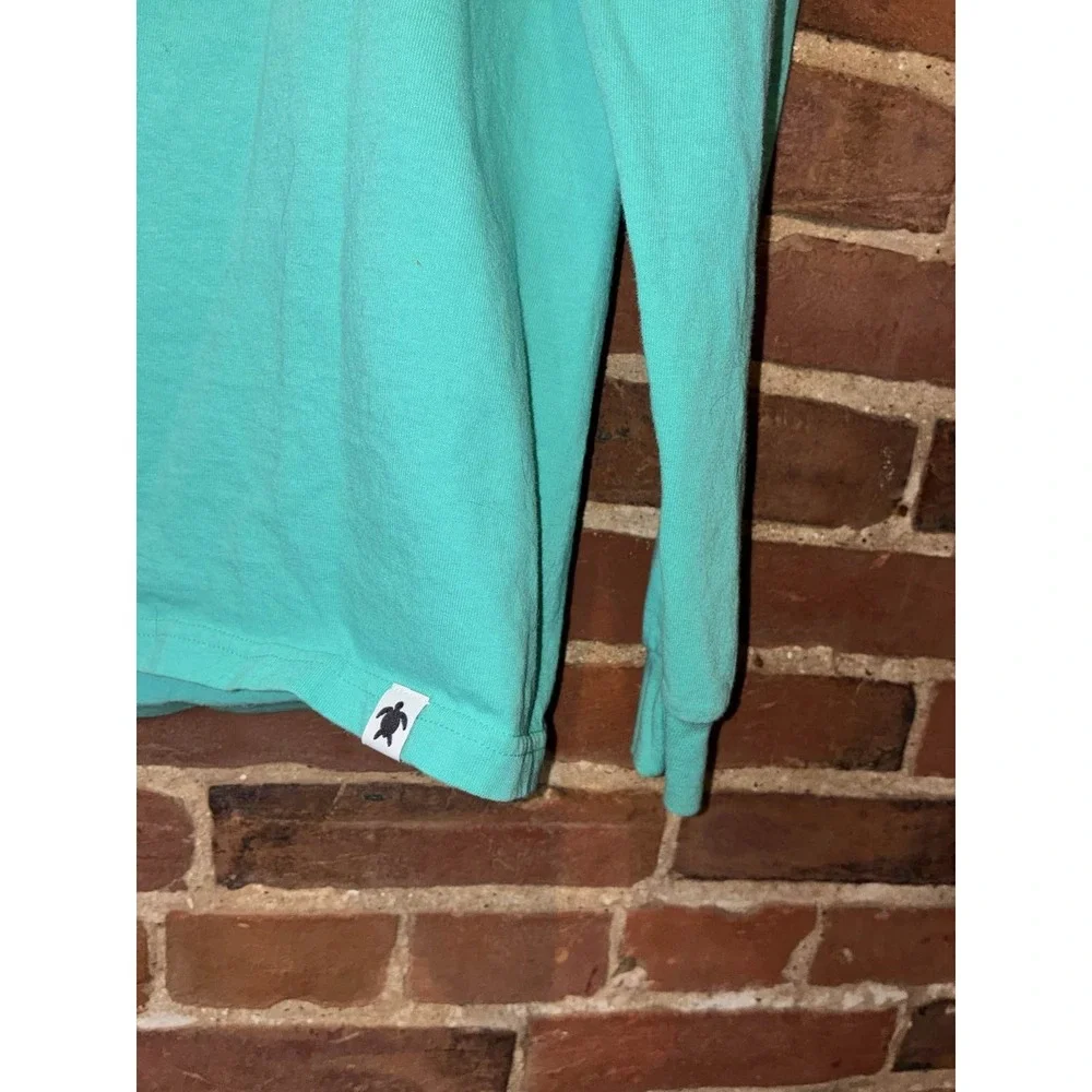 Simply Southern Teal Long Sleeve Graphic Tee‎ Turtle Logo